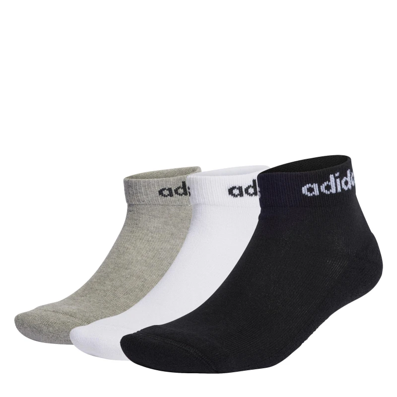 Image of adidas Linear Ankle Cushioned Socks 3 Pairs - Multi Multi 1 - 6