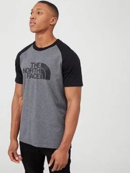Image of The North Face Short Sleeve Raglan Easy T-Shirt - Medium Grey Heather, Size 2XL, Men