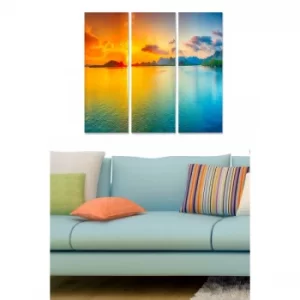 Image of MDF129390128 Multicolor Decorative MDF Painting (3 Pieces)