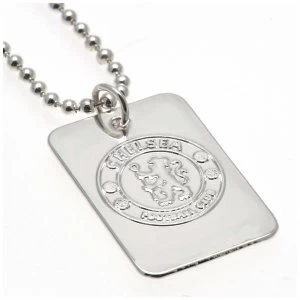 Image of Silver Plated Chelsea Dog Tag & Ball Chain.