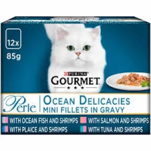 Image of Purina Gourmet Perle Ocean Delicacies Cat Food 12 x 85g