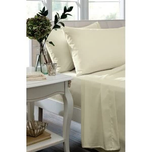 Image of Catherine Lansfield Non-Iron Double Fitted Sheet - Cream
