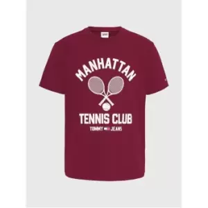 Image of Tommy Jeans Tjm Clsc Tennis Vintage Tee - Red