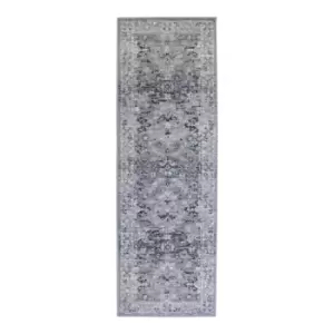 Image of Homemaker Maestro Traditional Rug Grey And Pink 067X200Cm