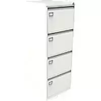 Image of Bisley Filing Cabinet with 4 Lockable Drawers AOC4 470 x 622 x 1321mm Cream