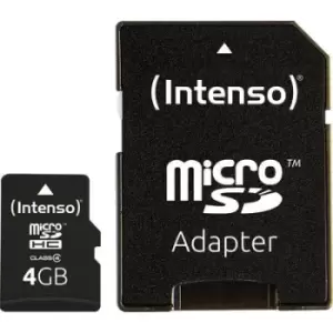 Image of Intenso 4GB Micro SDHC-Card microSDHC card 4GB Class 4 incl. SD adapter