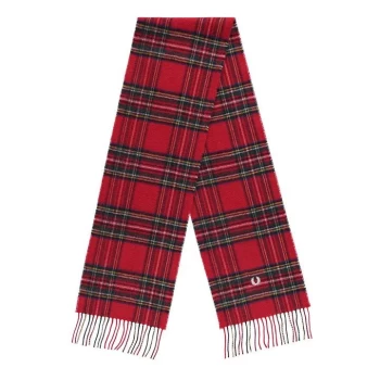 Image of Fred Perry Tartan Scarf - Red 943