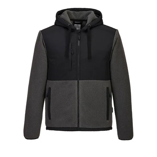Image of Portwest KX3 Mens Borg Fleece KX371BGYL Colour: Black / Grey