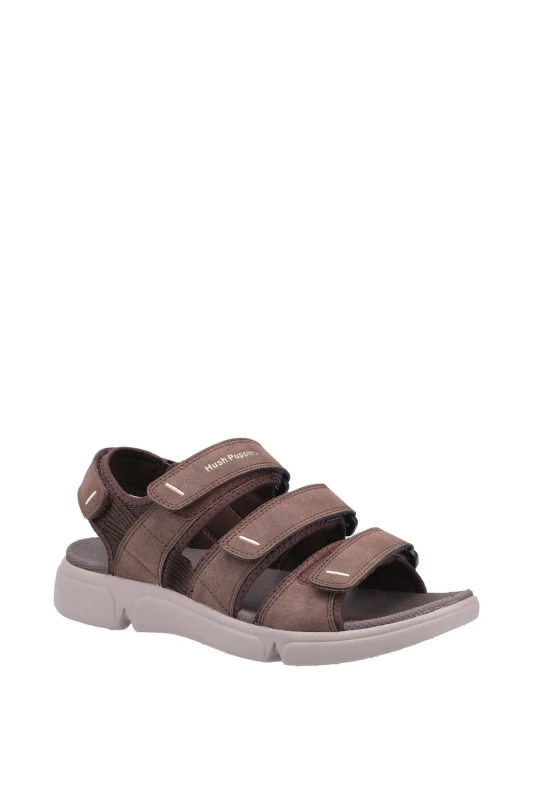 Image of Hush Puppies Mens 'Raul' Sandal Summer in Brown Size: 10 Brown Male 10