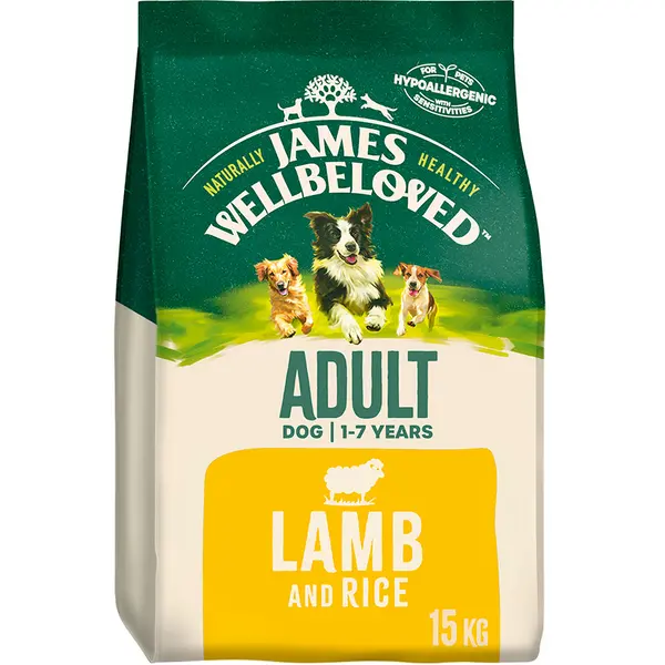 Image of James Wellbeloved Lamb and Rice Adult Dog Food 15kg
