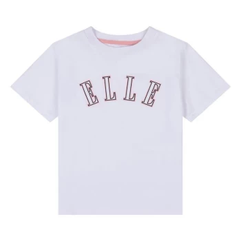 Image of Elle Girls Logo Print T-Shirt - White