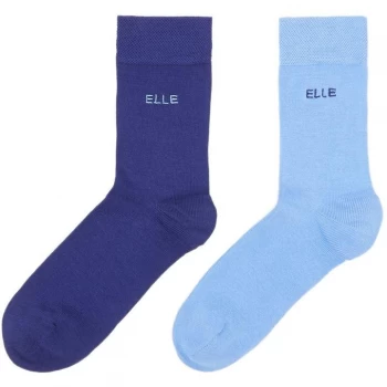 Image of Elle Bamboo 2 pair pack ankle socks - Blue