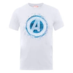 Image of Marvel Avengers Assemble Glowing Logo T-Shirt - White - M