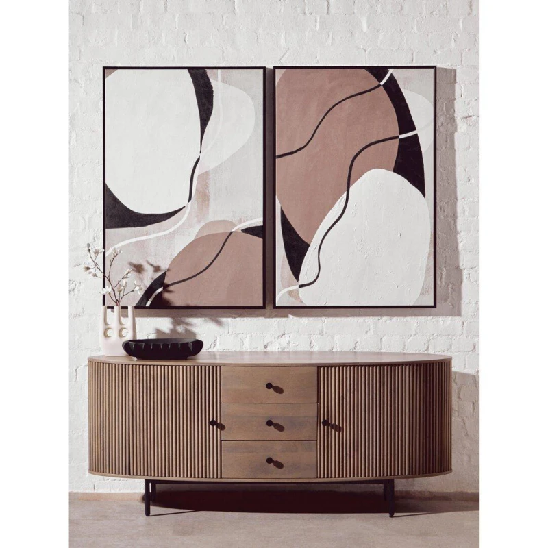 Image of Fifty Five South Astratto Set Of 2 Multi Colour Textured Wall Art Multi unisex One Size