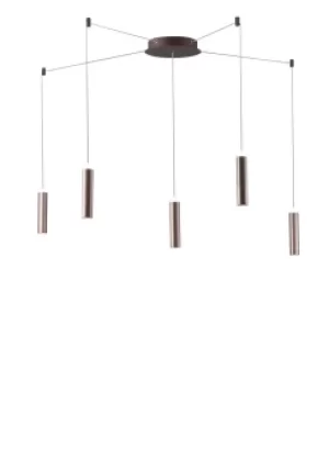 Image of Candle LED 5 Light Ceiling Pendant, Bronze