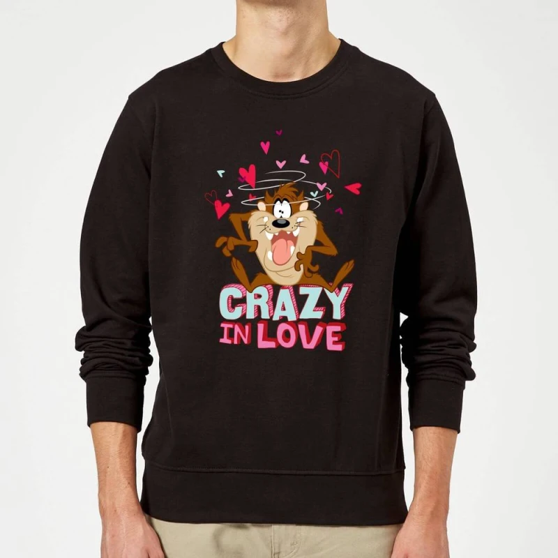 Image of Looney Tunes Crazy In Love Taz Sweatshirt - Black - L