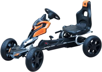 Image of HOMCOM Kids Ride On Pedal Go Kart - Black & Orange