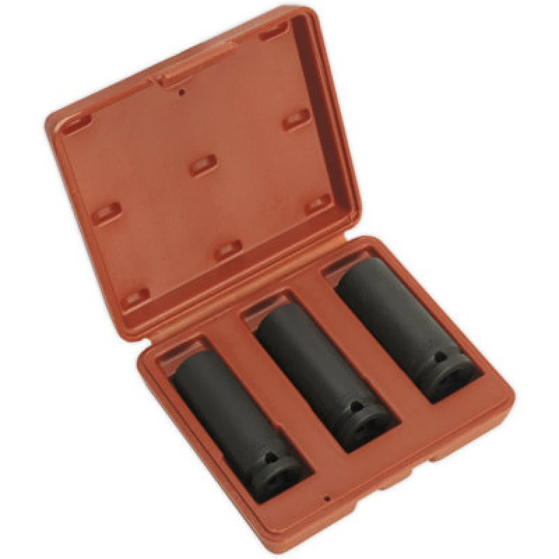 Image of Loops 3 PACK - 17mm 19mm 21mm DEEP Impact Socket Set - 1/2" Square Drive - 6 Point Multi