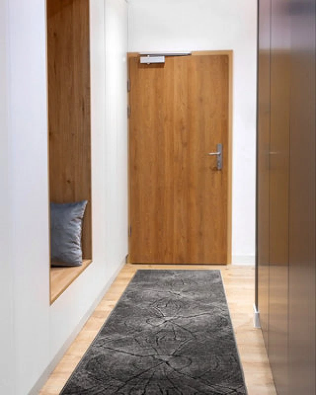 Image of RugsX Runner Silver Tronko Tree Wood Grey 70Cm 70X160 Cm