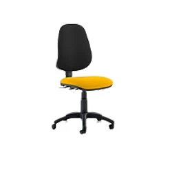 Image of Dynamic Independent Seat & Back Task Operator Chair Without Arms Eclipse Plus III Senna Yellow Seat Without Headrest High Back
