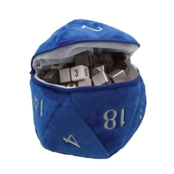 Image of D20 Plush Dice Bag - Blue