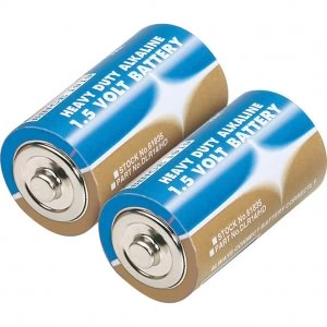 Image of Draper 2 Heavy Duty C Alkaline Batteries Pack of 2