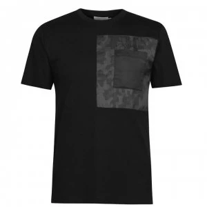 Image of Calvin Klein Camo Pocket T Shirt - Black BEH