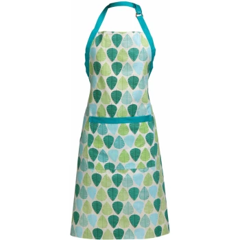Image of Green Printed Base Leaf Apron - Premier Housewares
