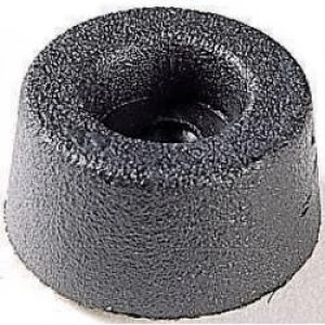 Image of Foot screw fixing circular Black x H 17.5mm x 9 mm