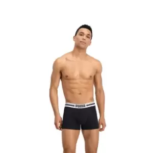 Image of Puma 2 Pack Logo Boxer - Black