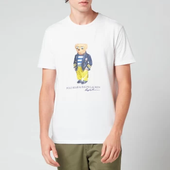 Image of Polo Ralph Lauren Mens Marina Polo Bear Jersey T-Shirt - White - L