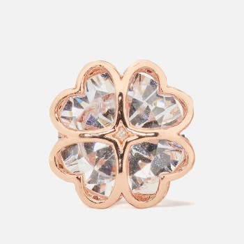Image of Kate Spade New York Womens Sparkly Spade Studs - Clear/Rosegold