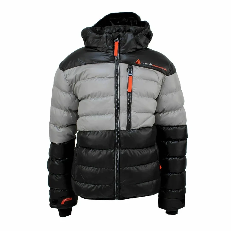 Image of Peak Mountain Children's ski jacket Peak Mountain Ecaptin Noir Male 6 ans ECAPTIN/3-8/YA/A/NOIR-GRIS