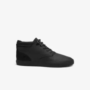 Image of Lacoste Mens Esparre Leather Chukkas Size 9 UK Black