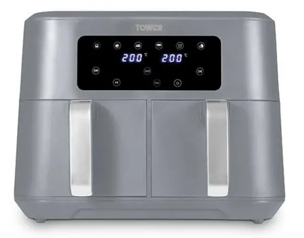 Image of Tower T17137CGRY 2600W 8.5L Dual Basket Air Fryer