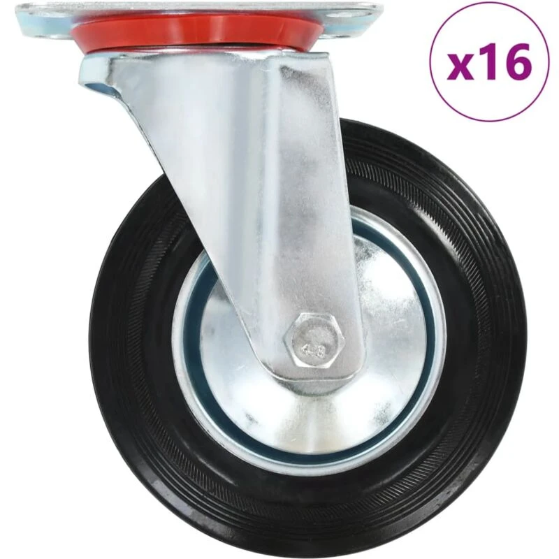 Image of VIDAXL 16 pcs Swivel Casters 160 mm Vidaxl 8719883717807