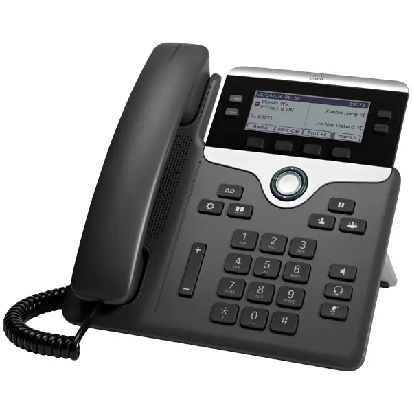 Image of Cisco Cisco 7841 IP Phone Black Silver Wired handset Polycarbonate Desk/Wall 4 lines CP-7841-3PCC-K9=