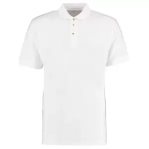Image of Kustom Kit Workwear Mens Short Sleeve Polo Shirt (M) (White)