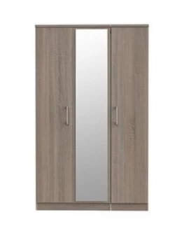 Image of Swift Halton Part Assembled 3 Door Mirrored Wardrobe