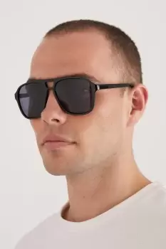 Image of Retro Aviator Frame Sunglasses