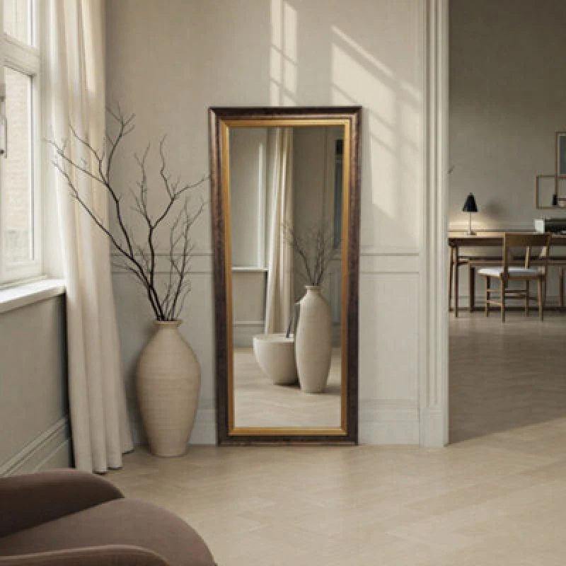 Image of Yearn Classic Tall Bronze Gold Bevelled Wall Mirror