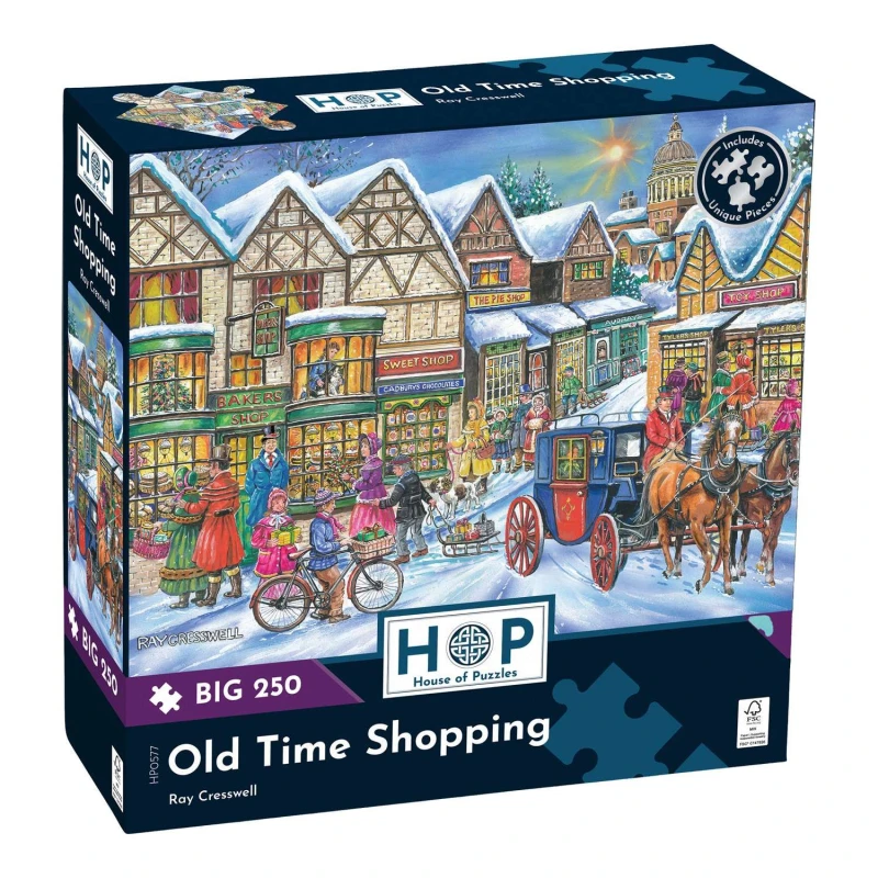 Image of The House Of Puzzles, Old Time Shopping, Big 250 Piece Jigsaw Puzzle, Multi HP0577