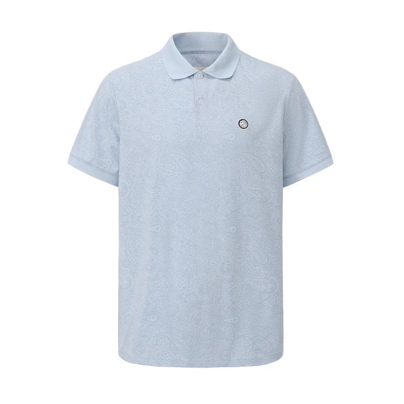 Image of Pretty Green AOP Polo Mens Blue male Small