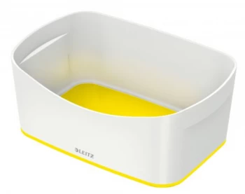 Image of Leitz Storage Tray WOW 52571016 White, Yellow Plastic 24.6 x 16 x 9.8cm 1