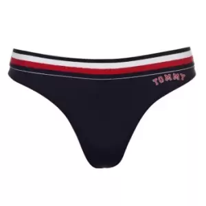 Image of Tommy Bodywear Modern Stripe Thong - Blue