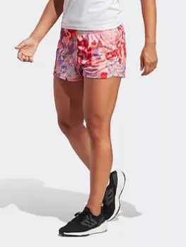 Image of adidas Training Essentials Print Shorts - Pink Size M Women