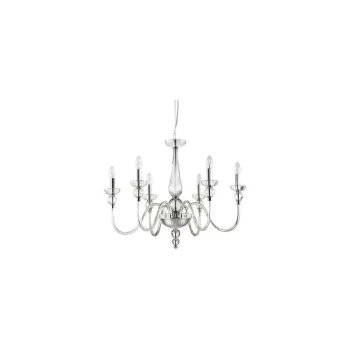 Image of Ideal Lux Doge - 6 Light Chandelier Clear Glass, E14