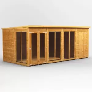 Image of 16X8 Power Pent Summerhouse Combi Including 4ft Side Store