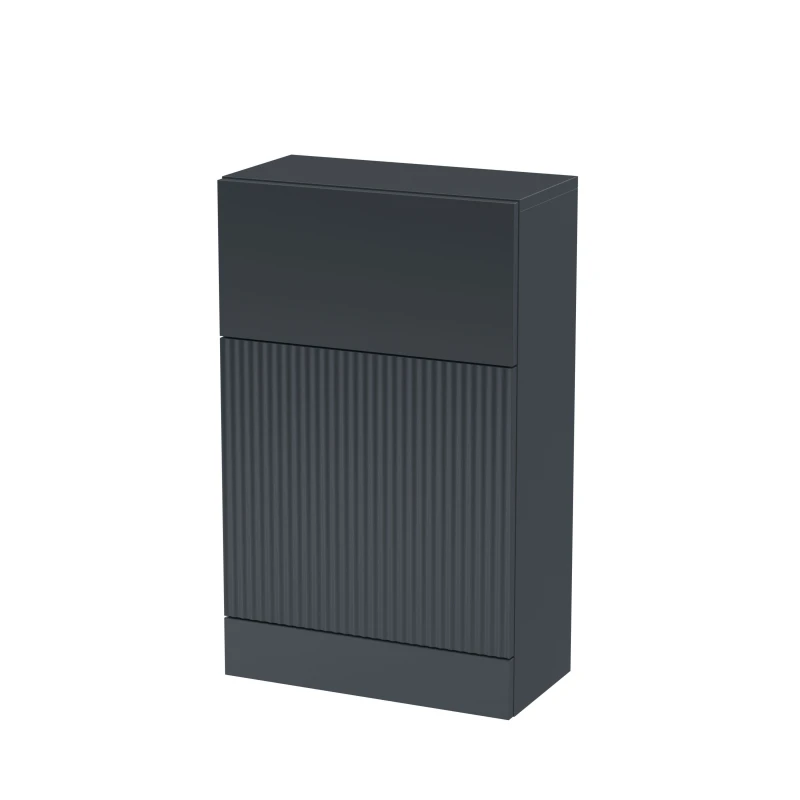 Image of Balterley Fluted 500mm Floor Standing WC Unit - Dark Grey Grey Unisex