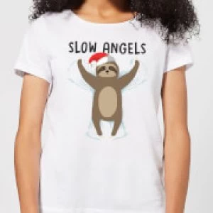 Image of Slow Angels Womens T-Shirt - White - 3XL